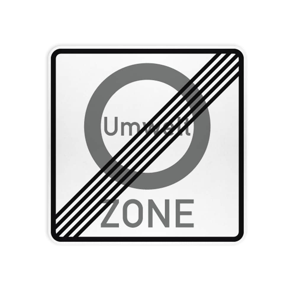 VZ 270.2 Ende einer Verkehrsverbotszone zur Verminderung schädlicher Luftverunreinigungen in einer Zone