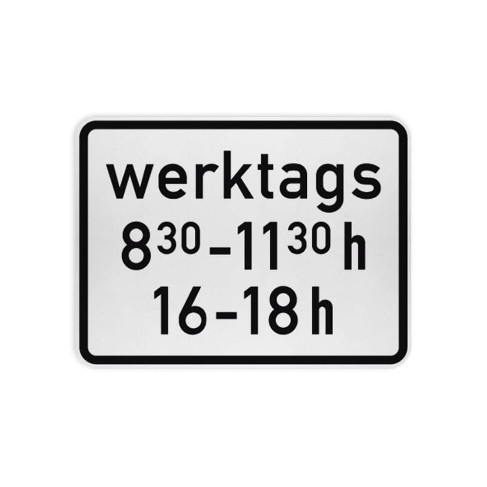 VZ Nr. 1042-32 Zeitliche Beschränkung (werktags 8:30 - 11:30 h, 16 - 18 h