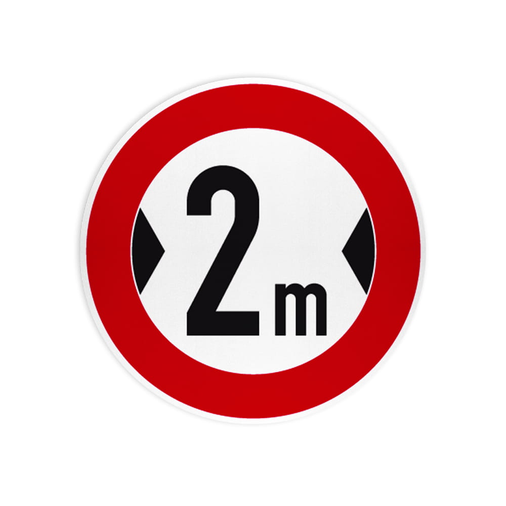 VZ 264 Verbot für Fahrzeuge über angegebene tatsächliche Breite