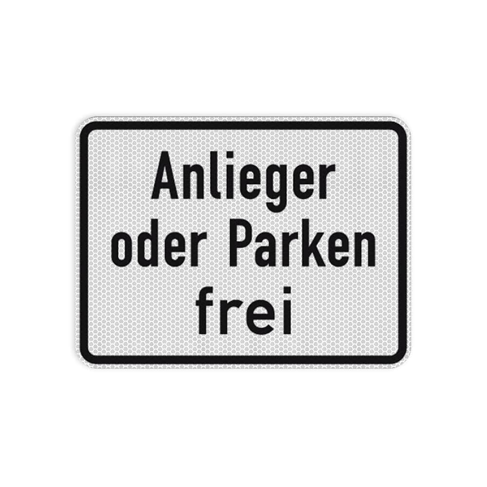 VZ 1020-31 Anlieger oder Parken frei