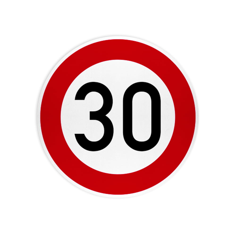 VZ 274-30 Zulässige Höchstgeschwindigkeit 30 km/h