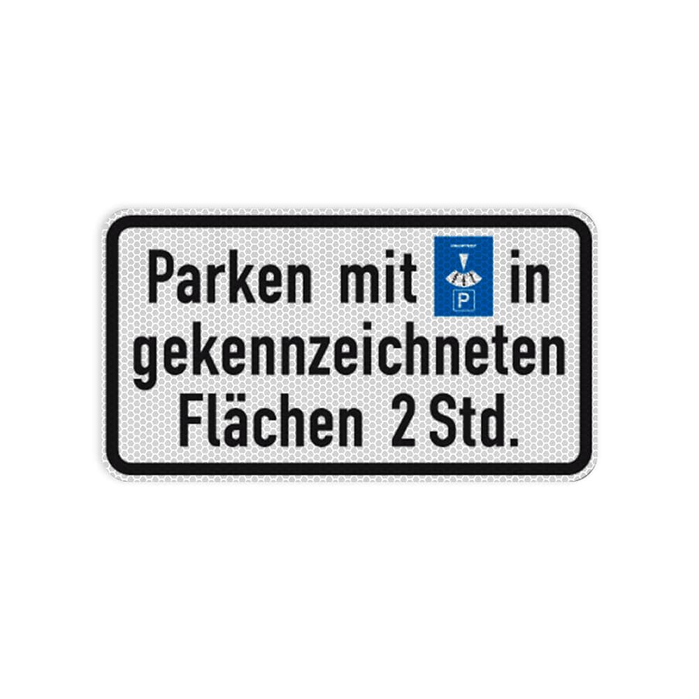 VZ 1040-33 Parken mit Parkscheibe in gekennzeichneten Fläche