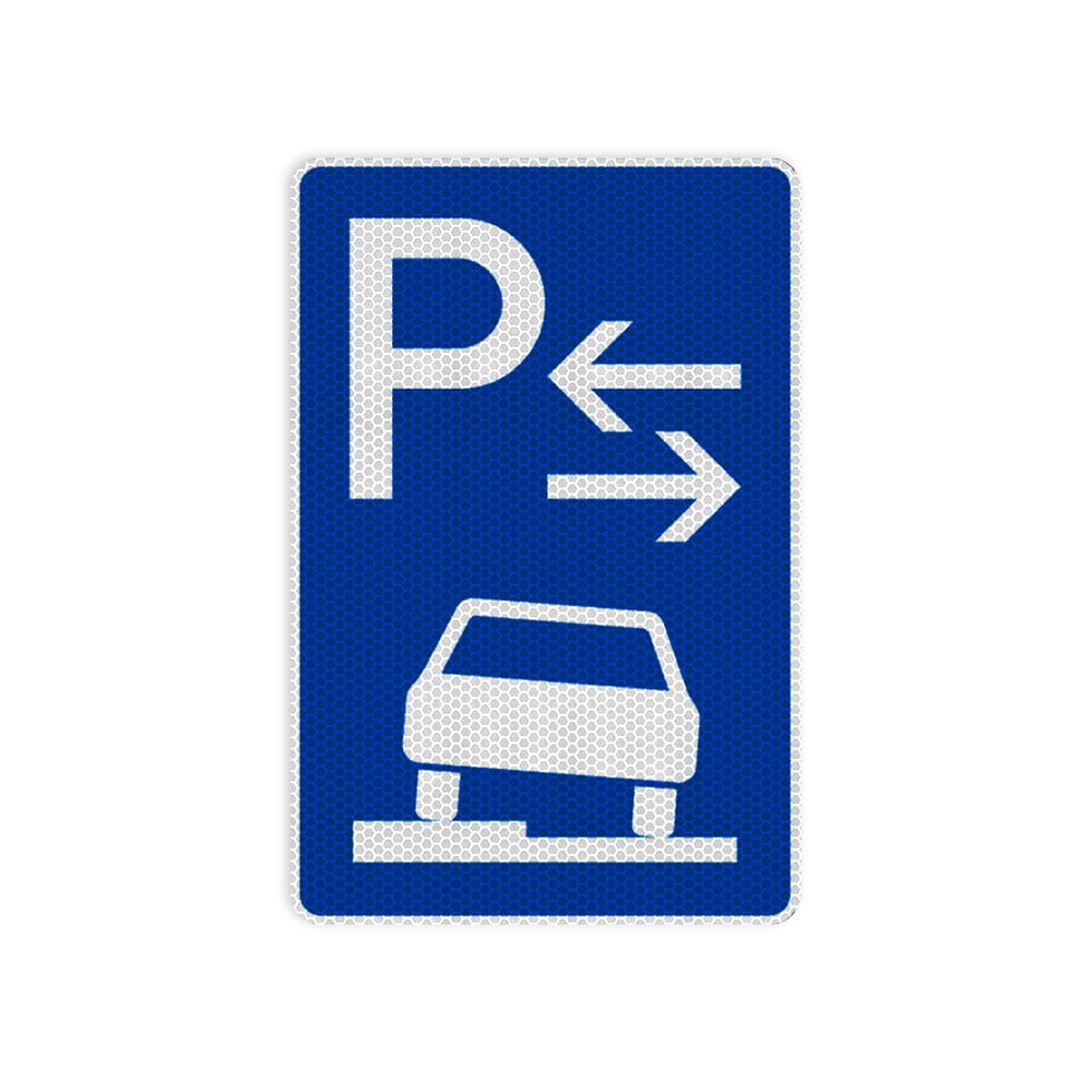 VZ 315-53 Parken auf Gehwegen halb in Fahrtrichtung links Mitte