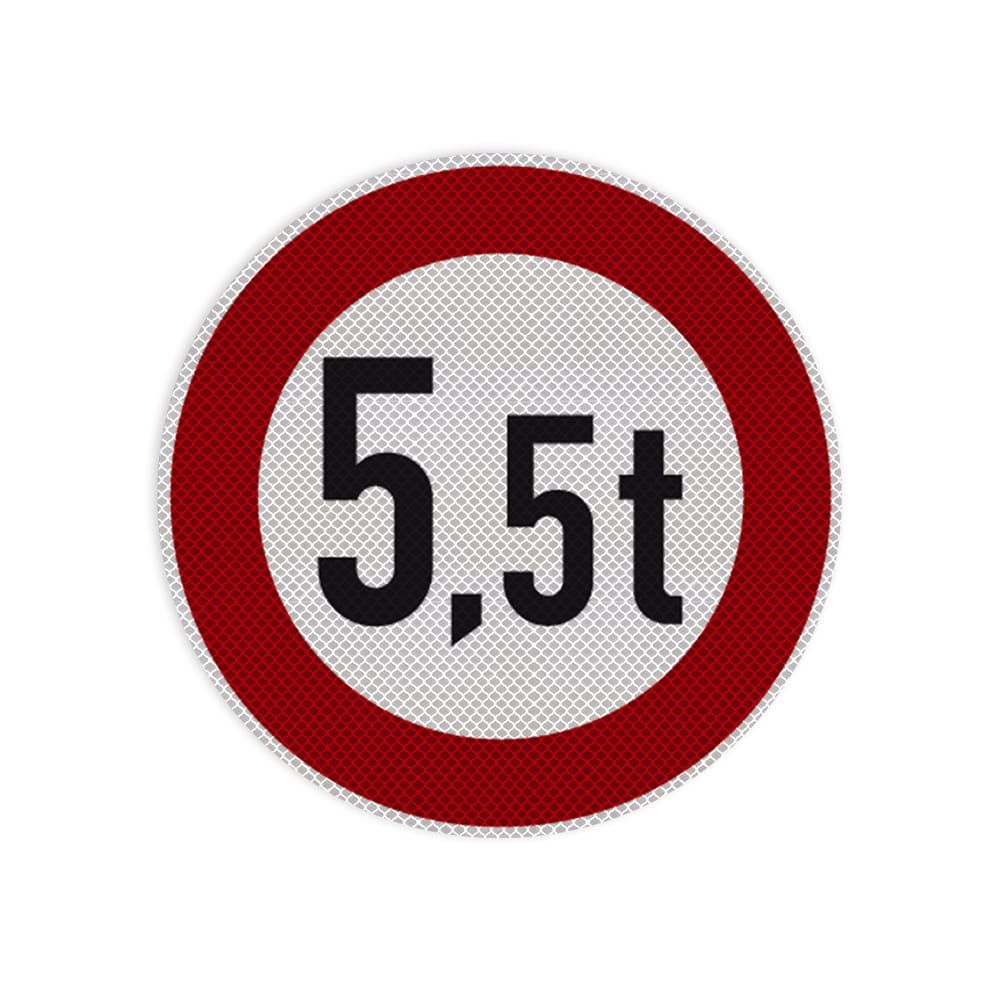 Verkehrsschild Verbot für Fahrzeuge über angegebene tatsächliche Masse ...