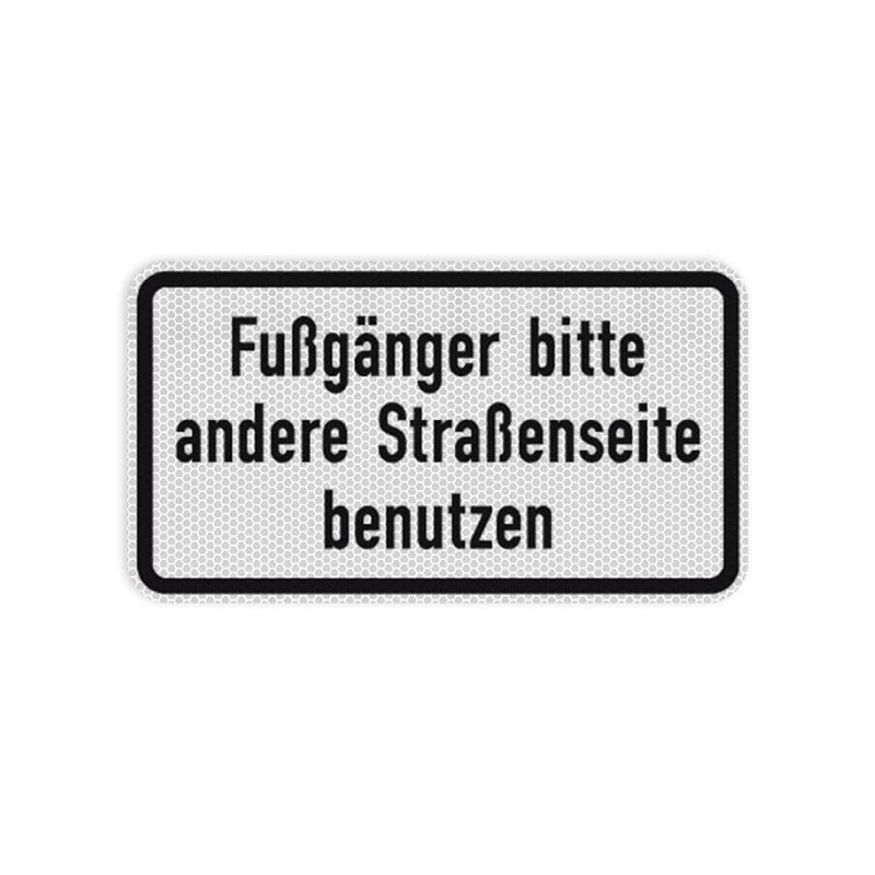 Kauf Benutzen Sie den Fußweg auf der rechten Seite schild
